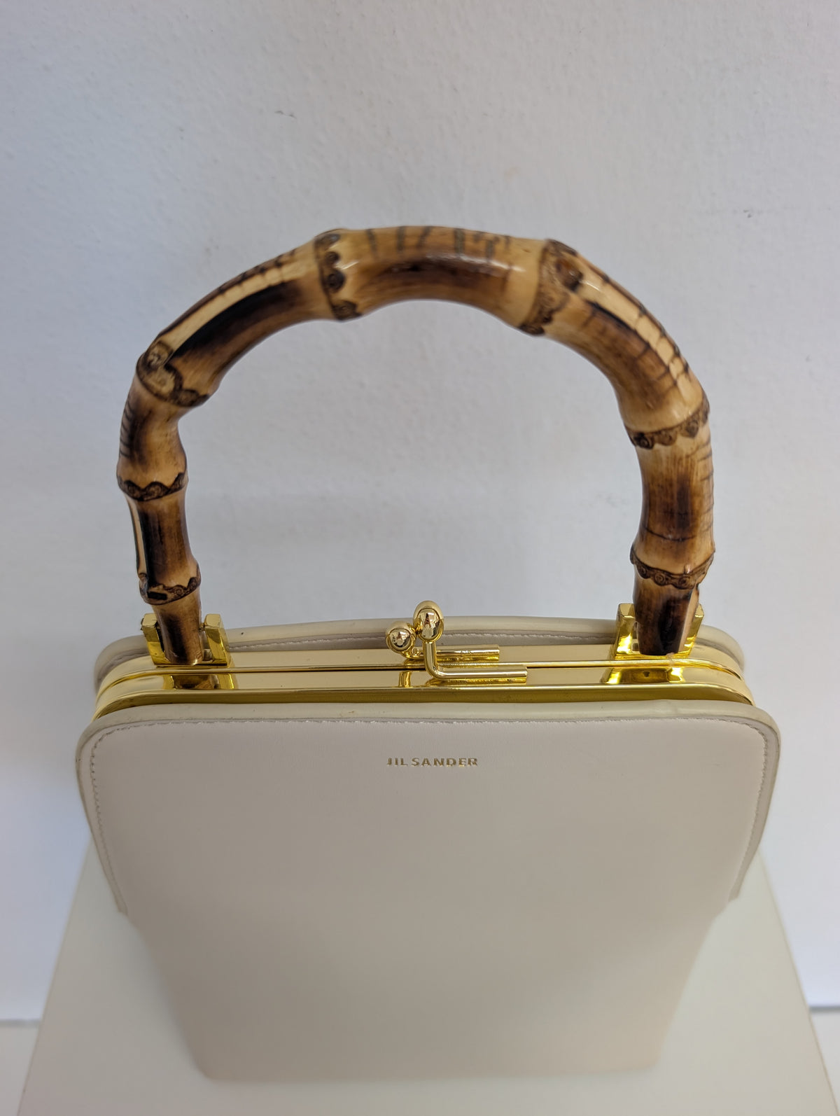 Jil Sander Goji Bamboo Handle Leather Bag