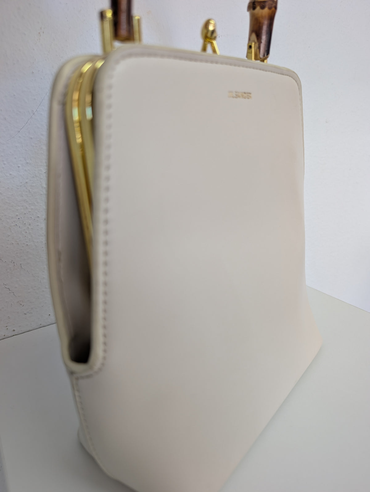 Jil Sander Goji Bamboo Handle Leather Bag