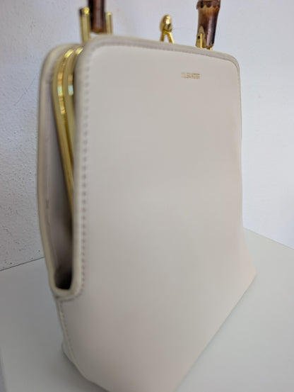 Jil Sander Goji Bamboo Handle Leather Bag