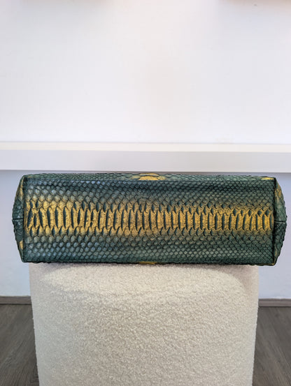 Suzette Green andf Gold Python Leather Bag