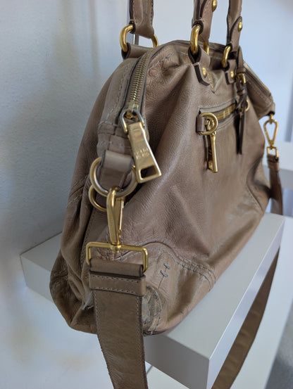 Prada Vitello Shine Satchel Bag