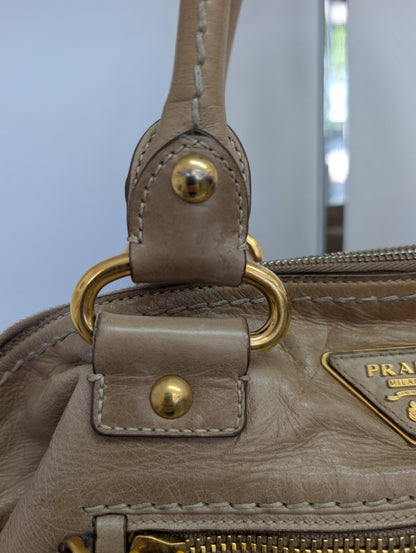 Prada Vitello Shine Satchel Bag