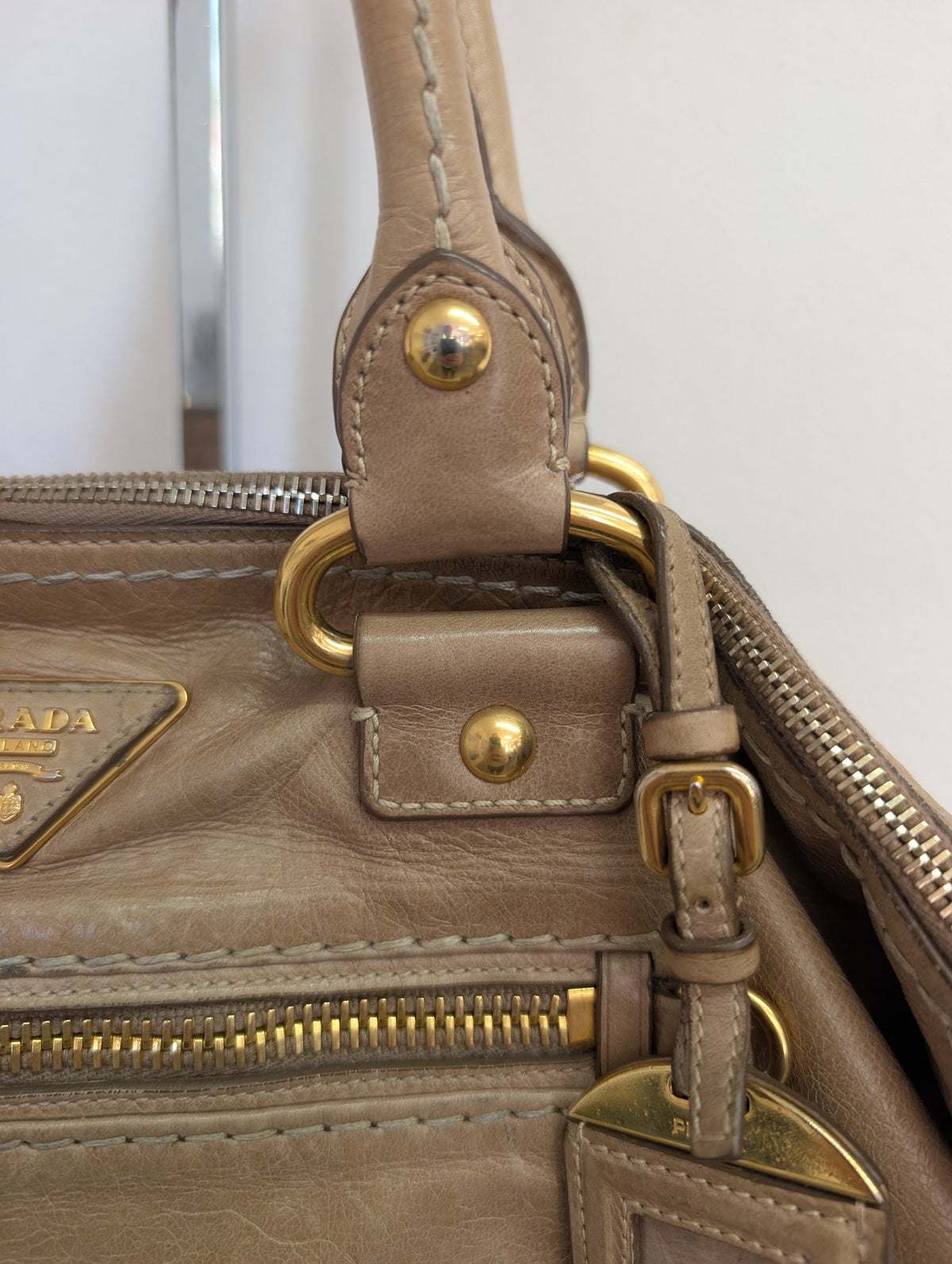 Prada Vitello Shine Satchel Bag