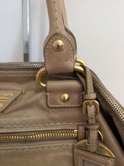 Prada Vitello Shine Satchel Bag
