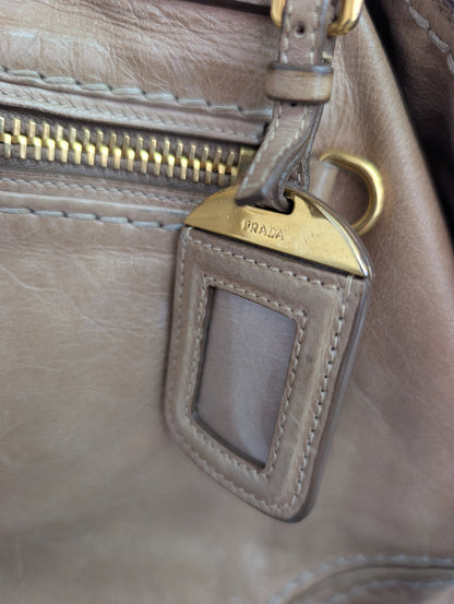 Prada Vitello Shine Satchel Bag