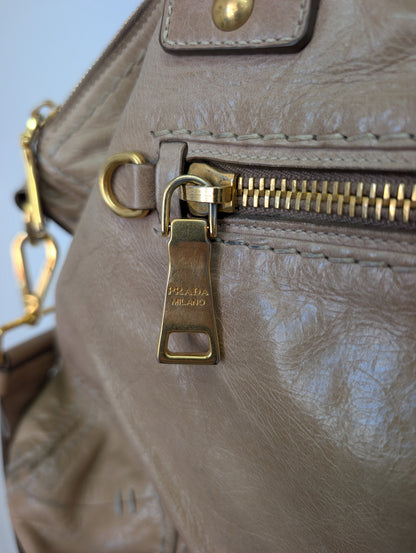 Prada Vitello Shine Satchel Bag