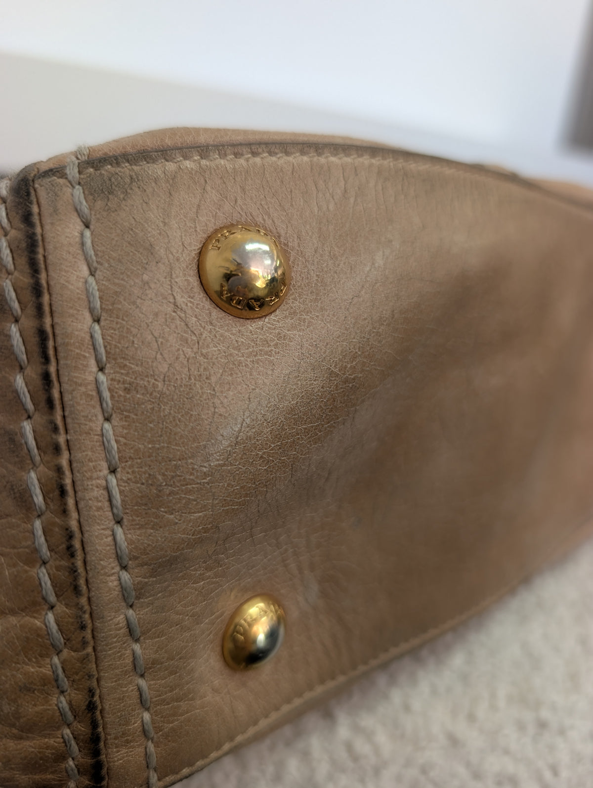 Prada Vitello Shine Satchel Bag
