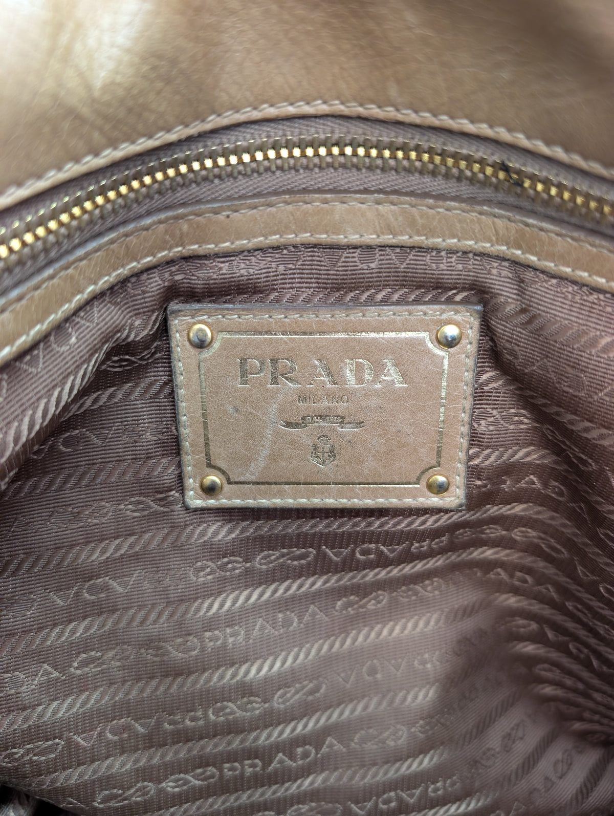 Prada Vitello Shine Satchel Bag
