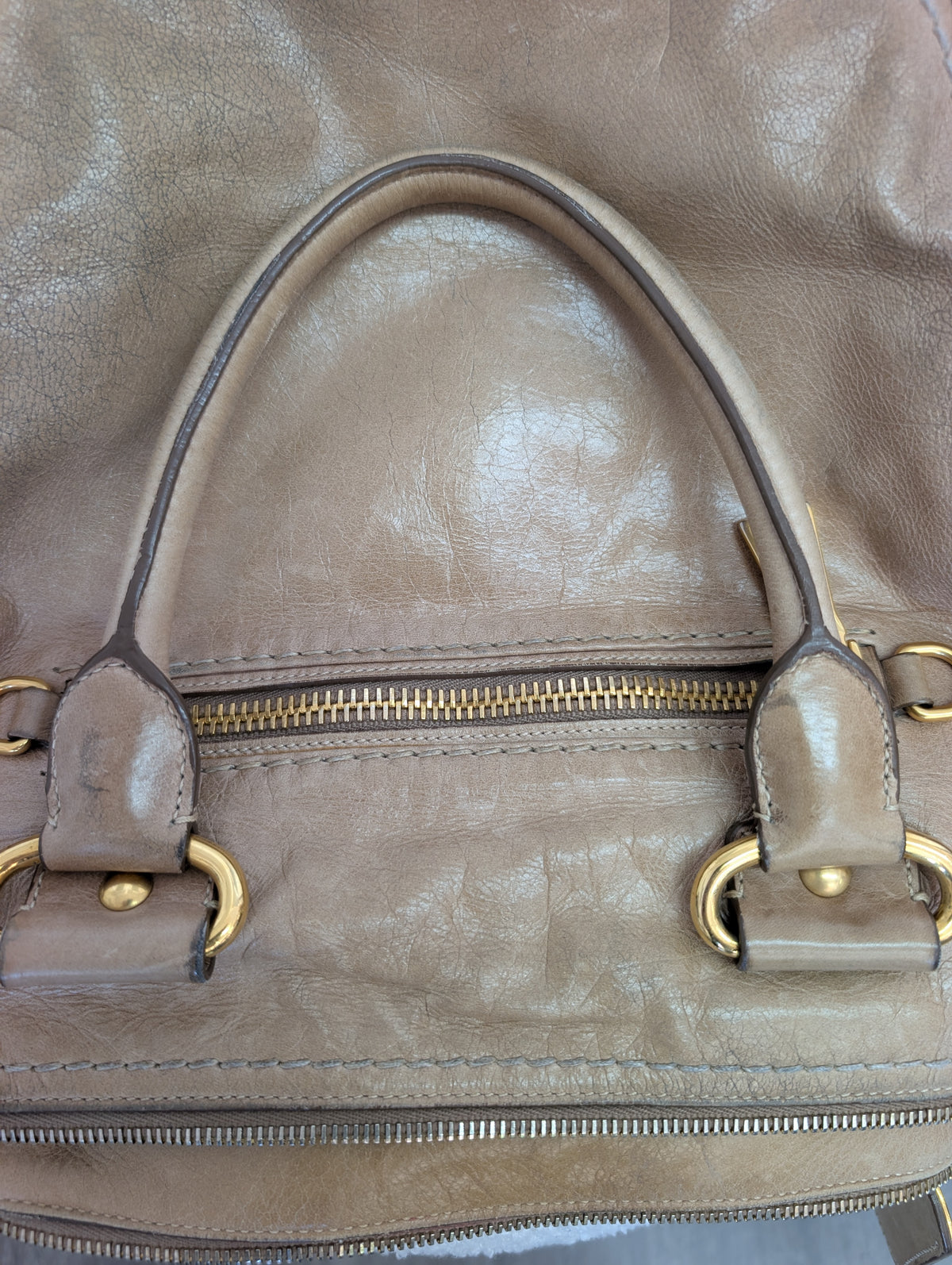 Prada Vitello Shine Satchel Bag