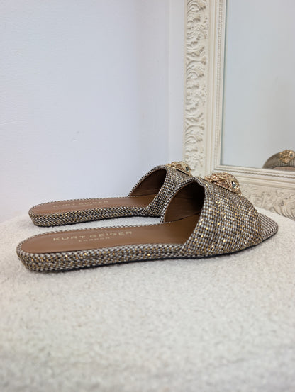 Kurt Geiger Kensington Flat Slides. Size 38.