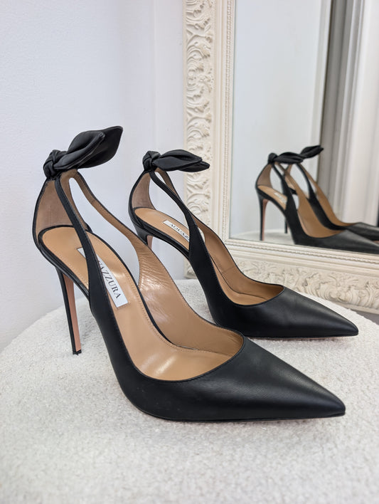 Aquazzura Deneuve Bow Tie Pumps. Size 39.