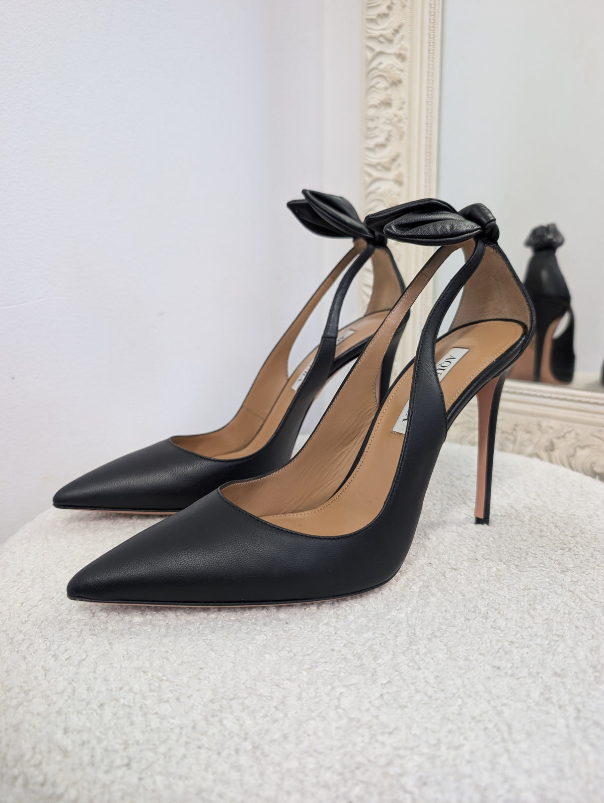Aquazzura Deneuve Bow Tie Pumps. Size 39.
