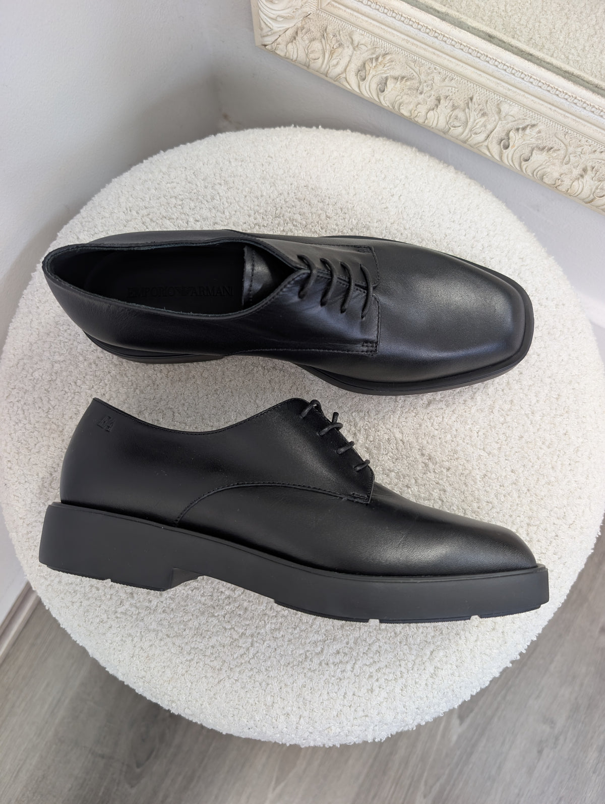 Emporio Armani Lace Up Derby Shoes. Size 38.