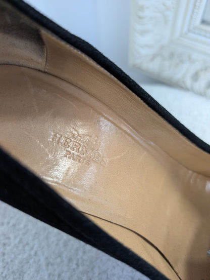 Hermes Chaine Chaussures Block Heel Pumps. Size 39.