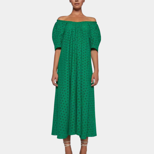Embroidered Dress Kelly Green, AU 8