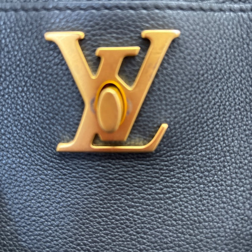 Louis Vuitton Lockmeto Black Leather Bag